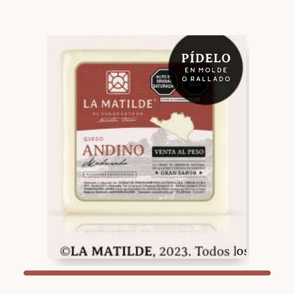 Presentación de queso Andino La Matilde