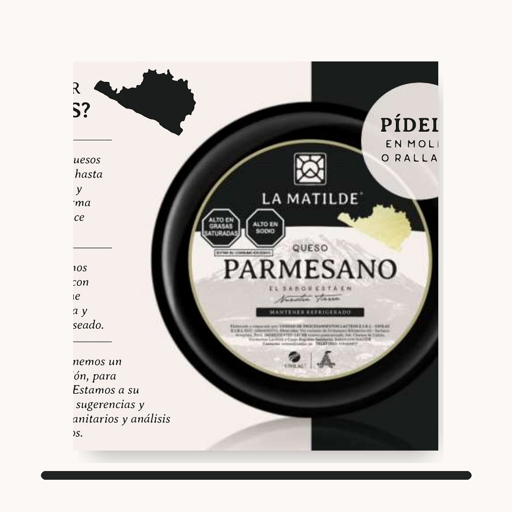 Presentación de queso Parmesano La Matilde